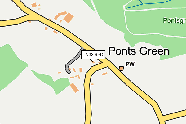 TN33 9PD map - OS OpenMap – Local (Ordnance Survey)