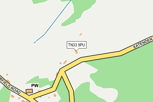 TN33 9PU map - OS OpenMap – Local (Ordnance Survey)