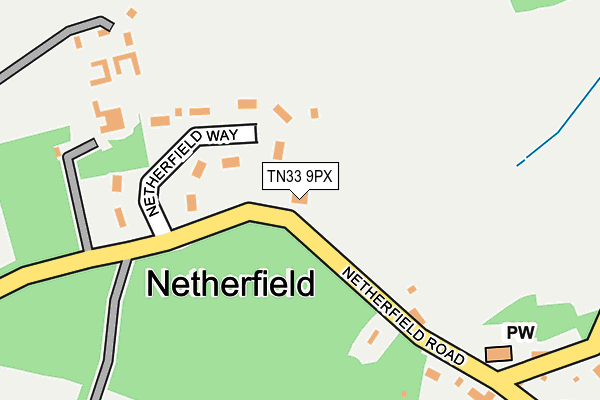 TN33 9PX map - OS OpenMap – Local (Ordnance Survey)