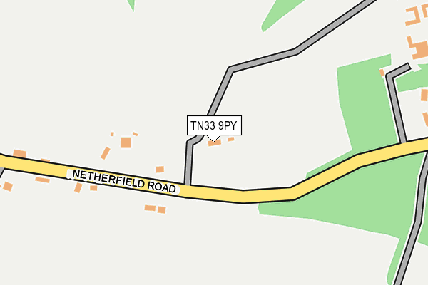 TN33 9PY map - OS OpenMap – Local (Ordnance Survey)