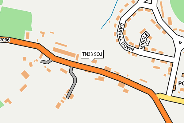 TN33 9QJ map - OS OpenMap – Local (Ordnance Survey)