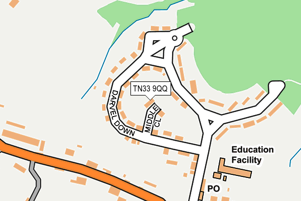 TN33 9QQ map - OS OpenMap – Local (Ordnance Survey)