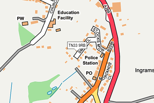 TN33 9RB map - OS OpenMap – Local (Ordnance Survey)