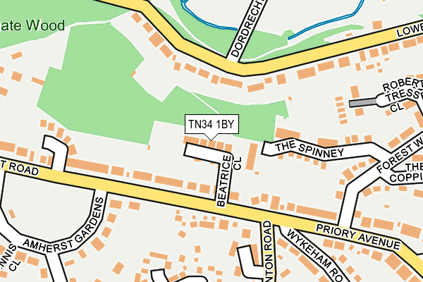 TN34 1BY map - OS OpenMap – Local (Ordnance Survey)