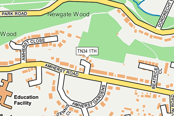 TN34 1TH map - OS OpenMap – Local (Ordnance Survey)