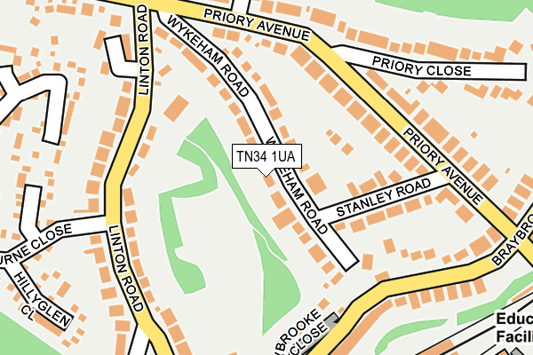 TN34 1UA map - OS OpenMap – Local (Ordnance Survey)