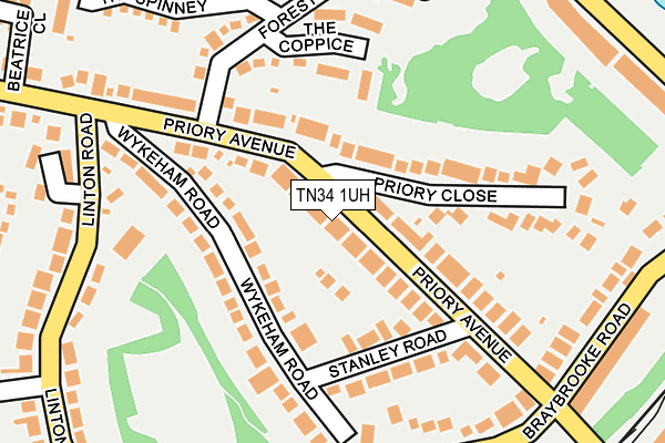 TN34 1UH map - OS OpenMap – Local (Ordnance Survey)