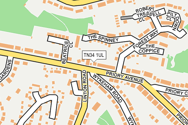 TN34 1UL map - OS OpenMap – Local (Ordnance Survey)