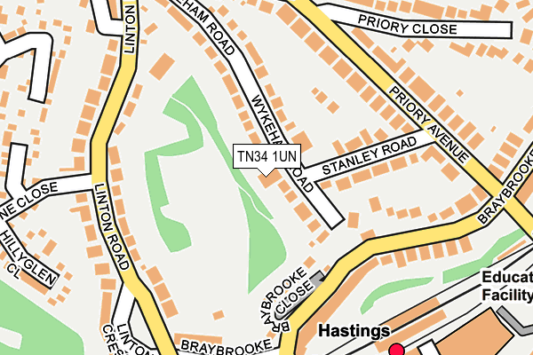 TN34 1UN map - OS OpenMap – Local (Ordnance Survey)