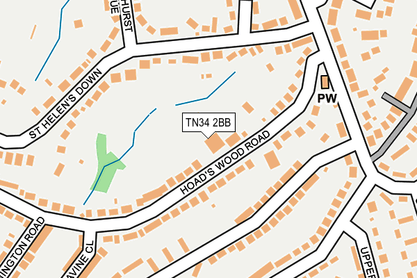 TN34 2BB map - OS OpenMap – Local (Ordnance Survey)
