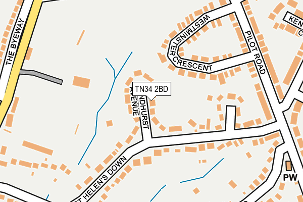TN34 2BD map - OS OpenMap – Local (Ordnance Survey)