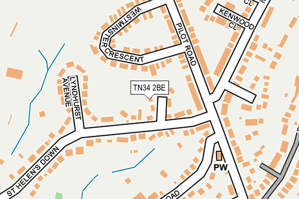 TN34 2BE map - OS OpenMap – Local (Ordnance Survey)