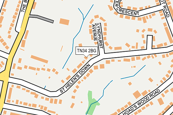 TN34 2BG map - OS OpenMap – Local (Ordnance Survey)