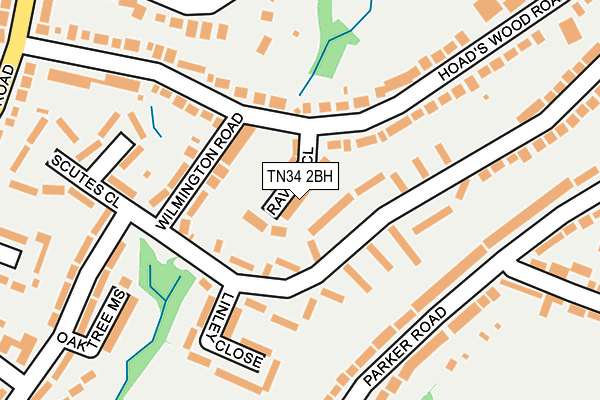 TN34 2BH map - OS OpenMap – Local (Ordnance Survey)