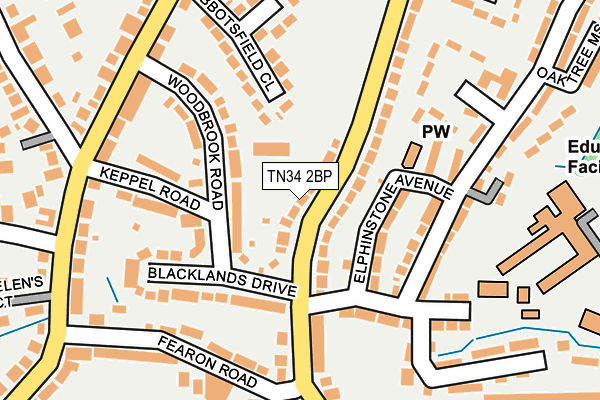 TN34 2BP map - OS OpenMap – Local (Ordnance Survey)