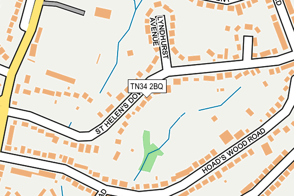TN34 2BQ map - OS OpenMap – Local (Ordnance Survey)