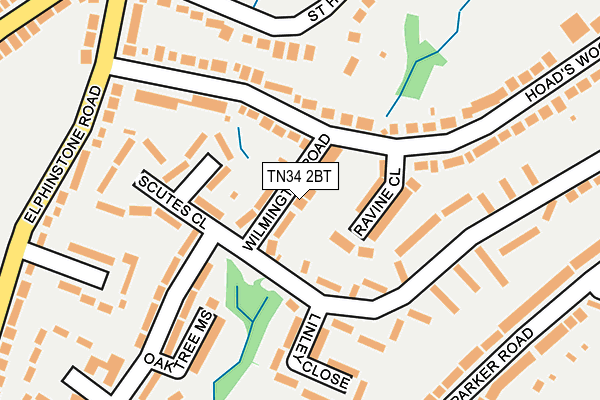 TN34 2BT map - OS OpenMap – Local (Ordnance Survey)