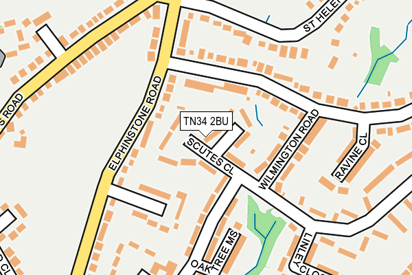 TN34 2BU map - OS OpenMap – Local (Ordnance Survey)