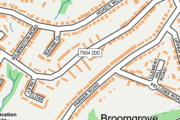 TN34 2DD map - OS OpenMap – Local (Ordnance Survey)