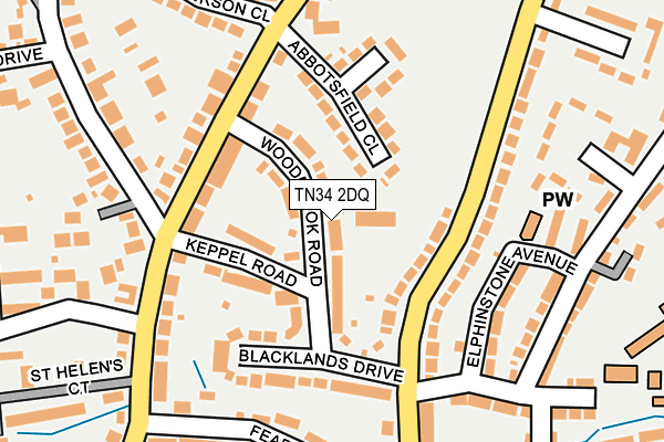 TN34 2DQ map - OS OpenMap – Local (Ordnance Survey)