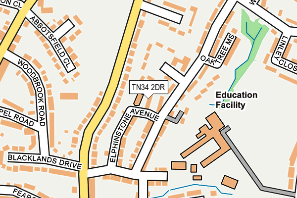 TN34 2DR map - OS OpenMap – Local (Ordnance Survey)