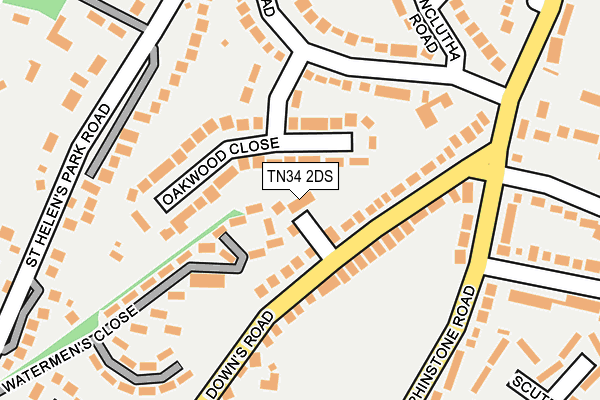 TN34 2DS map - OS OpenMap – Local (Ordnance Survey)
