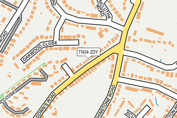 TN34 2DY map - OS OpenMap – Local (Ordnance Survey)