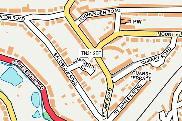 TN34 2EF map - OS OpenMap – Local (Ordnance Survey)