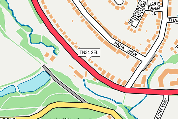 TN34 2EL map - OS OpenMap – Local (Ordnance Survey)