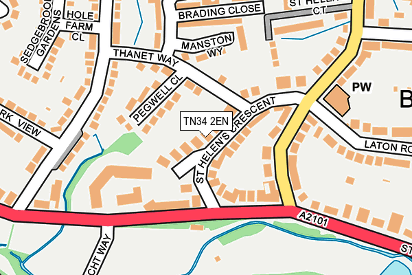 TN34 2EN map - OS OpenMap – Local (Ordnance Survey)