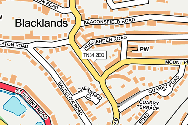 TN34 2EQ map - OS OpenMap – Local (Ordnance Survey)