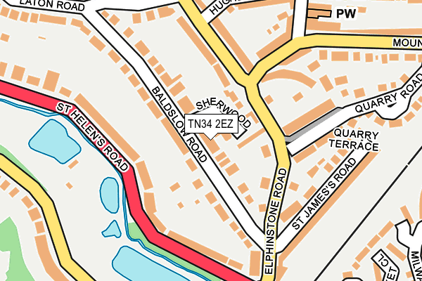 TN34 2EZ map - OS OpenMap – Local (Ordnance Survey)