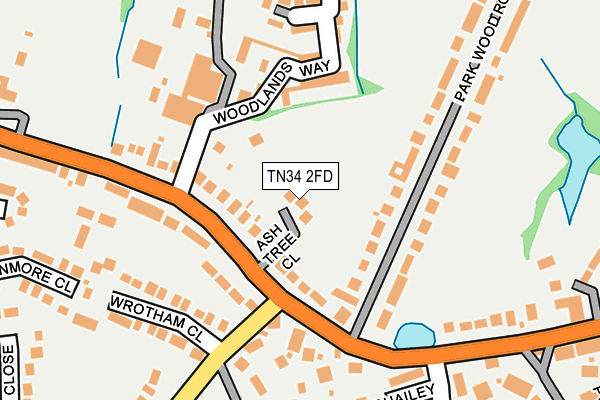 TN34 2FD map - OS OpenMap – Local (Ordnance Survey)