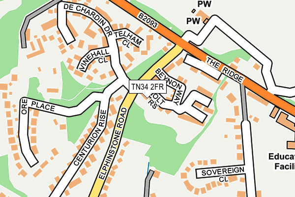 TN34 2FR map - OS OpenMap – Local (Ordnance Survey)