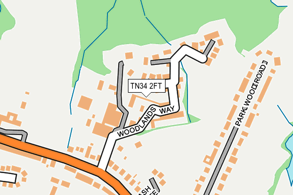 TN34 2FT map - OS OpenMap – Local (Ordnance Survey)