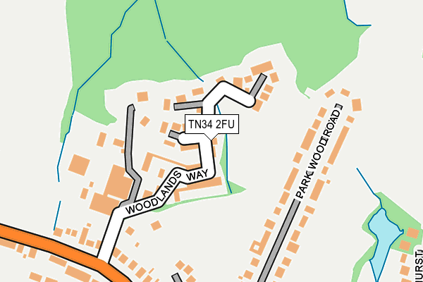 TN34 2FU map - OS OpenMap – Local (Ordnance Survey)