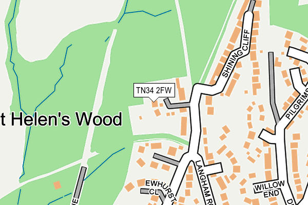 TN34 2FW map - OS OpenMap – Local (Ordnance Survey)