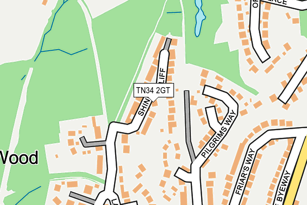 TN34 2GT map - OS OpenMap – Local (Ordnance Survey)