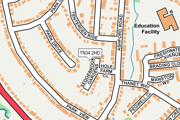 TN34 2HD map - OS OpenMap – Local (Ordnance Survey)