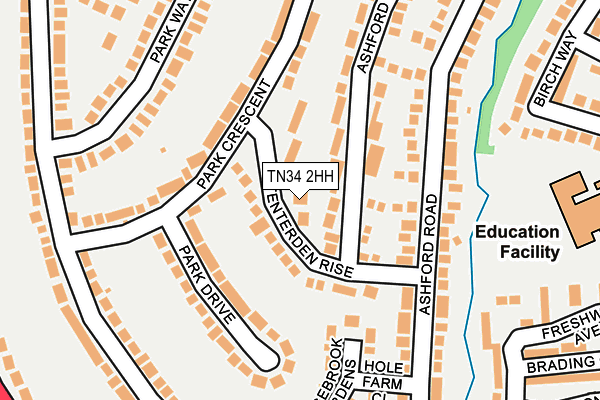 TN34 2HH map - OS OpenMap – Local (Ordnance Survey)