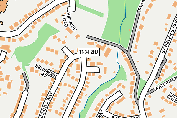 TN34 2HJ map - OS OpenMap – Local (Ordnance Survey)