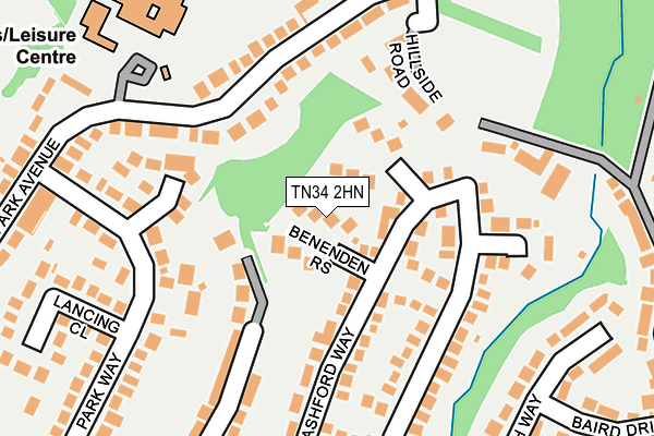 TN34 2HN map - OS OpenMap – Local (Ordnance Survey)