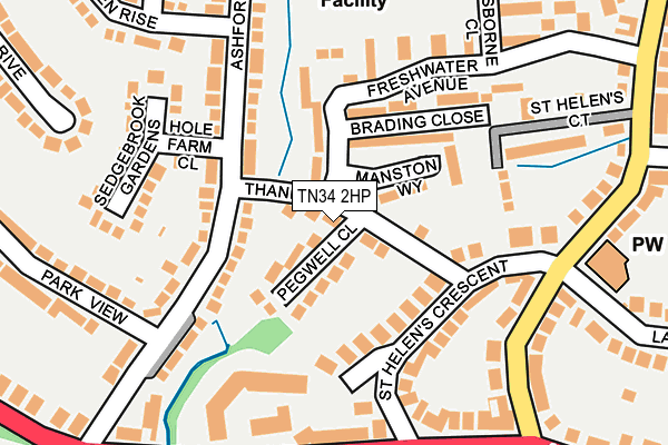 TN34 2HP map - OS OpenMap – Local (Ordnance Survey)