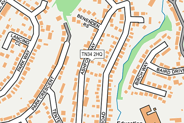 TN34 2HQ map - OS OpenMap – Local (Ordnance Survey)