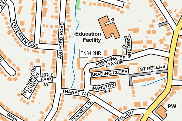 TN34 2HR map - OS OpenMap – Local (Ordnance Survey)