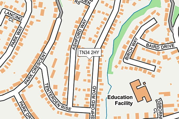 TN34 2HY map - OS OpenMap – Local (Ordnance Survey)