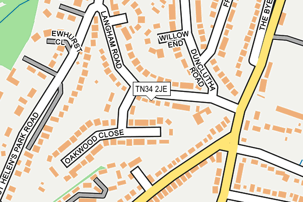 TN34 2JE map - OS OpenMap – Local (Ordnance Survey)