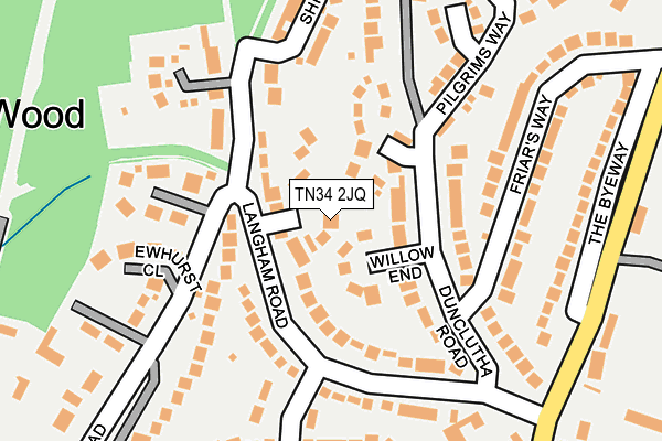 TN34 2JQ map - OS OpenMap – Local (Ordnance Survey)