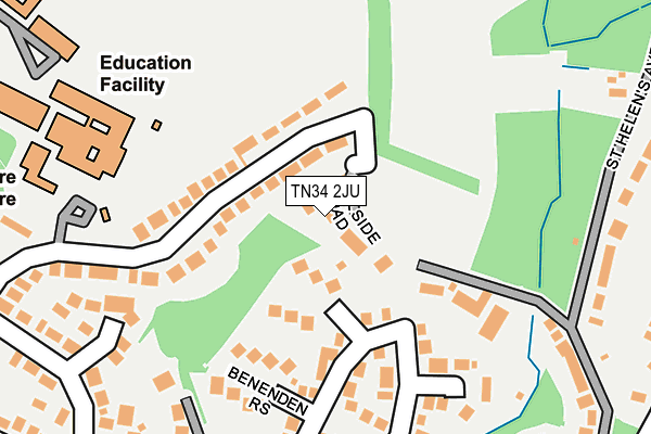 TN34 2JU map - OS OpenMap – Local (Ordnance Survey)