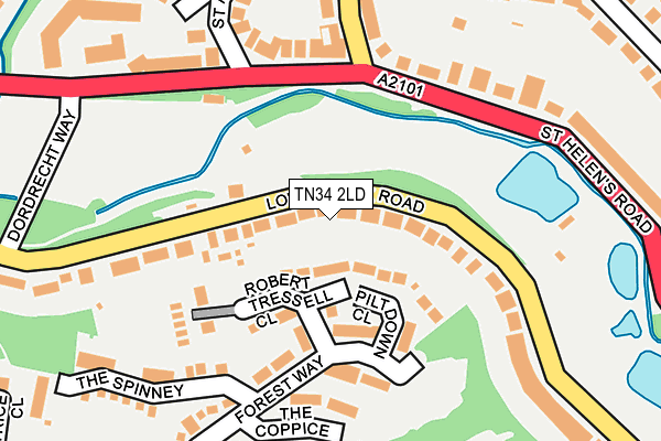 TN34 2LD map - OS OpenMap – Local (Ordnance Survey)